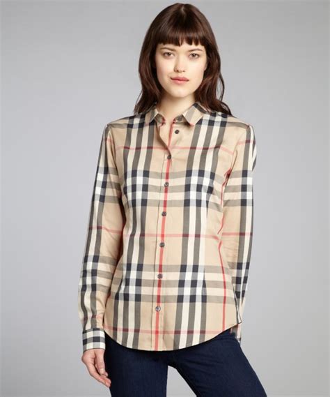 klassische burberry bluse neu|Women's Burberry Blouses .